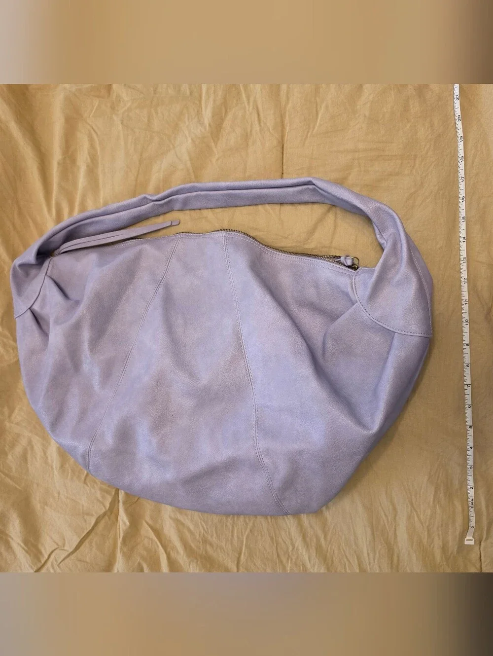 Free People Lavender Leather Hobo Bag